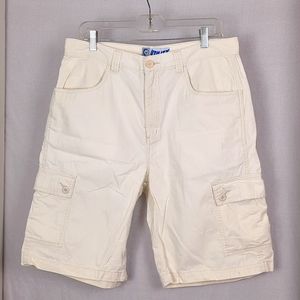 VINTAGE 90s Men's Size 33 White Cargo Shorts